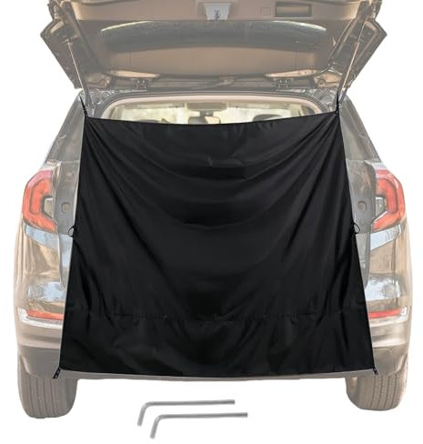 Auto-Duschvorhänge, Hecktür-Privatsphäre, verstellbarer magnetischer Sonnenschutz, Oxford-Tuch, wasserdichtes Design, Camping, , Außenbereich, 70,87 x 90,55 x 0,39 Zoll B, Lack, 1 Stück, 296