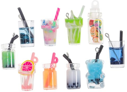Alipis 10 Stück Teiliges Mini glasflaschen Anhänger mit Öse Transparente DIY Glasflasche Charms für Halsketten Armbänder Schlüsselanhänger Vielseitige Schmuckzubehör zum Befüllen und