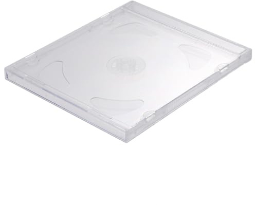 OSOLADY Custodia Porta CD in Plastica Trasparente Rigida per 10 Pezzi, Capacità per 2 CD o Dvd, Pratica e Portatile, per Video di Matrimonio e Diario Ragazzo Ragazza