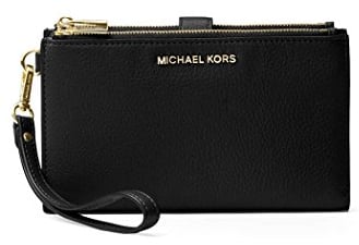 Michael Kors Women Dblzp Wristlet Hand Bag, Schwarz
