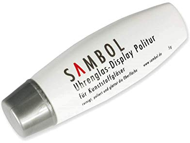 Sambol Polierpaste EXCLUSIV - Made in Germany - Fein, 280er Kunststoff, zum Entfernen von kleinen Kratzern aus Glas und Saphir-Uhrengläsern