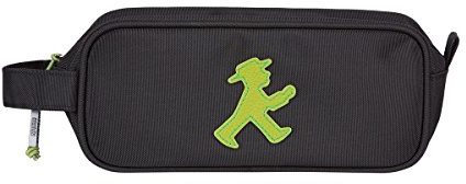 AMPELMANN Sammler Stiftetasche schwawrz Polyester in Canvas-Stil mit Griffgurtel