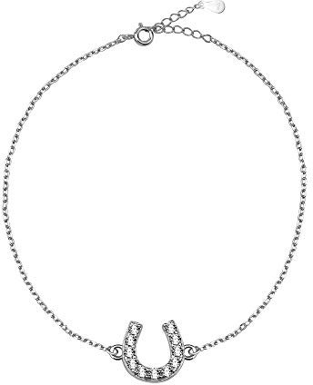 Sofia Milani - Damen Armband 925 Silber - mit Zirkonia Steinen - Hufeisen Glück Anhänger - 30082