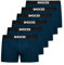 Snocks Boxershorts Herren aus Bio-Baumwolle (6er Pack) - Atmungsaktiv und Ideal für Sport und Alltag - Kein juckendes Etikett und komfortabler Bund - Unterhosen Herren - Gr.L, Farbe Navy