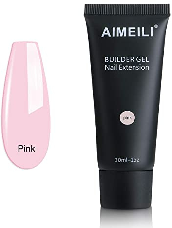AIMEILI Gel Nagel Verlängerung Rosa 30ml Soak Off UV LED Nails Aufbaugel Nail Extension Builder Gel