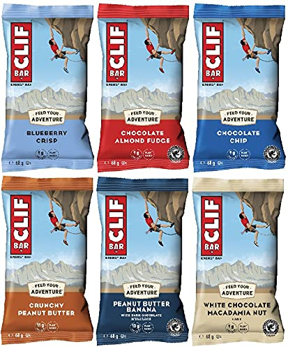 Clif Bar Variety Pack (6 x 68g) | der beliebte Energieriegel aus den USA | Mixbox zum Testen mit 6 Geschmäckern