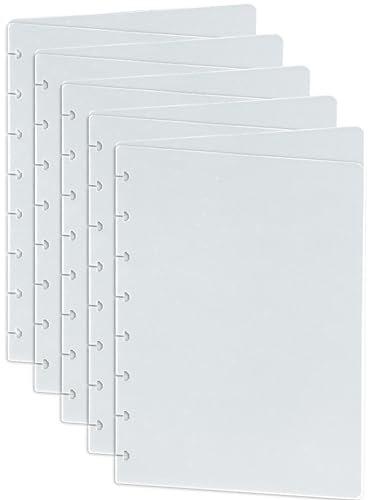Eleven Discs Junior Size Transparent/Clear Discbound Notebook Poly Covers Compatible with Circa, Arc, and TUL (Set of 5)