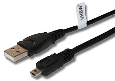 vhbw Cable USB, cable datos compatible con Sony Cybershot DSC-W320, DSC-W510, DSC-W520, DSC-S650, DSC-S700, DSC-S750, DSC-S800