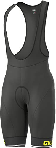 Alè Salopette Invernale Termica Ciclismo Blend Solid (XL, Nero-Giallo Fluo)