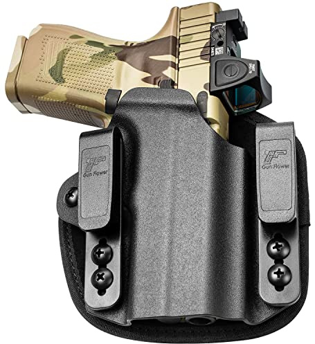 Universal Hybrid Kydex&Nylon Holster for Pistols, Gun Holsters for Men/Women, 9mm Holsters for Pistols, Concealed Carry 380 Holster for Women,Fits G19 G17,M&P Shield and Similar Handgun,Kydex
