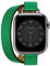 Fsavlroy Compatibile con Apple Watch Cinturino 38/40/41mm 42/44/45mm,Per Uomo e Donna Sottile Double Tour Cinturini in Vera Pelle per iWatch serie 7/6/5/4/3/2/1/SE(38/40/41mm,Verde)