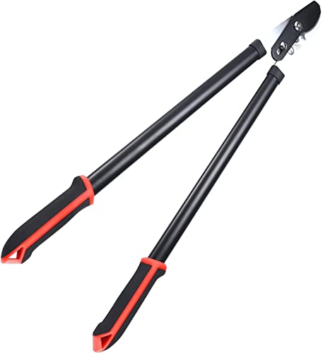 Bypass Astschere mit Compound-Aktion, zerkleinert dicke Äste mit Leichtigkeit, 76,2 cm Baumschneider, Handschere mit 4,4 cm Schnittkapazität, Baumschere, b01 rot