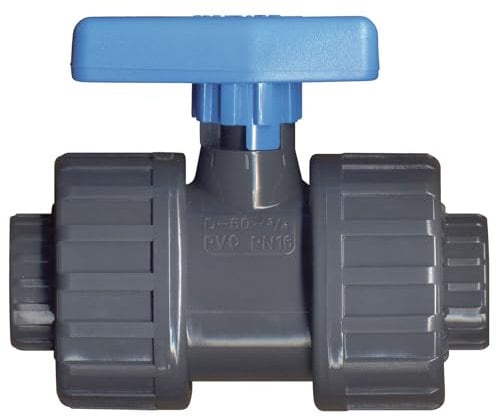 Jardibric - Vanne Pression FF Ø50mm en PVC - Contrôle Précis du Flux pour Conduites d'Eau de Piscine ou d'Arrosage Automatique - Robuste et Facile à Installer