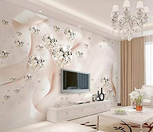 XLMING 3D Glänzender Diamant Wg fototapete 3d effekt tapete Wohnzimmer Schlafzimmer Hintergrundbild-430cm×300cm