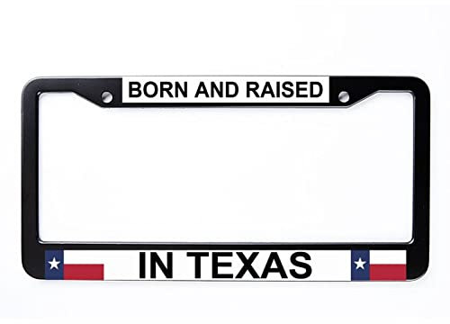 Auto-Tag-Abdeckung aus Aluminium, hergestellt in Texas, Kennzeichenrahmen, 2 Löcher, Nummernschild-Halter