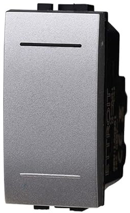 Interruttore Unipolare 1P 1M 16A, Compatibile Con Bticino Living Light, Da 1 Posto Modulo (1 Pezzo, Grigio)