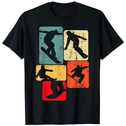 Snowboard Snowboarder Kinder Jungen Männer T-Shirt