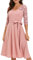 Bbonlinedress Robe Femme Chic et Elegant de Cocktail Soirée Mariage Invité Bal de Promo Anniversaire Mi Longue Blush S
