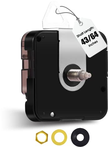 DEEWISH Uhrwerk für Wanduhr 12888, Quarzuhrwerk 8/12.4/14.5/17/20/23.5 mm Langer und kurzer Schaft, Super Lautlos Uhrwerke zum Selbsteinbau, DIY-Reparatur-Teile (Ohne Zeiger, DW-12888 Serie)