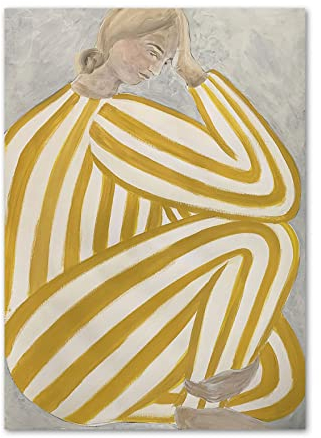 XCPORA Sofia Lind Poster Abstrakte Linie Kurven Mädchen Malerei Sofia Lind Leinwand Wandkunst Sofia Lind Drucke für Home Wanddekoration Bild 40x60cmx1 Kein Rahmen