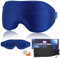 Schlafmaske Frauen Herren, Augenmaske für Druckentlastung und tiefen Schlaf, Schlafmasken mit verstellbarem Stirnband und Ohrstöpsel, Schlafbrille Herren bequem wiegt nur 35 g,Sleeping Mask für Reisen