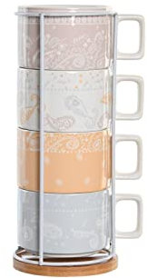 DKD Home Decor Juego de Tazas de café, Estándar
