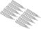 PATIKIL 0.38mm Line Width Fountain Pen Nib Replacement, 10 Pack 304 Stainless Steel Ink Dip Calligraphy Pen Nib for Drawing Writing, 25 Degree Angle