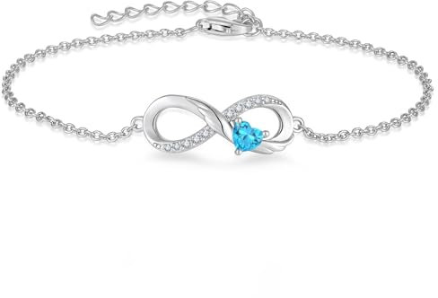starchenie Unendlichkeit Armband 925 Sterling Silber Herz Zirkonia Flügel Armband für Damen