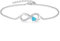 starchenie Unendlichkeit Armband 925 Sterling Silber Herz Zirkonia Flügel Armband für Damen