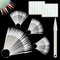 Allstarry 200 Pcs Natural Nail Swatch Sticks with Ring and Numbered Tips Pointed Shaped Nail Art Polish Display Tips, False Nail Sample Sticks, Sacks of Nail Practice-Tips for Manicure