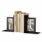 Loberon Buchstütze 2er Set Luisant, handgefertigt, integrierter Fotorahmen, Dekoration, Dekoobjekt, Buchhalterung, Eisen, Glas, dunkelgrau