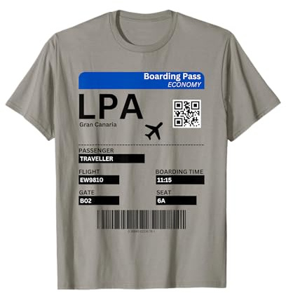 Boarding Pass Gran Canaria LPA Flugticket Gran Canaria T-Shirt