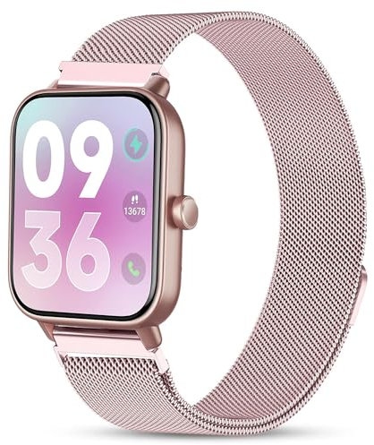 VELULYX cinturino metallo compatibile Veryfit Smart Watch IDW19/IDW13/IDW16/IDW18, 22mm Acciaio inossidabile per Gloryfit P66/P66D/P72/P95, TUYOM LW36, H1/D1,T50S, Y6, YB54, G39, AGPTE LW11