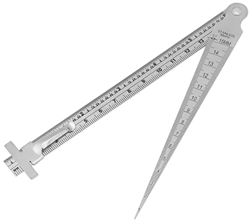 Spessimetro, Profondimetro, Misurazione della Distanza, profondità in Mm e Pollici, Strumento Meccanico di Misurazione Chiaramente Contrassegnato
