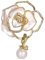 AORHOFJ Broche pour Femme en Forme de camélia avec Strass et Perles Roses - Accessoire de Mode pour Mariage,Broche Femme Vetement,Broche,Broches et pins pour Femme,Broche Femme Vetement Decollete