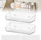 KYYGKY 2 Stück Duschablage Ohne Bohren Transparenter Badezimmer Organizer mit Selbstklebend Klebeband Shower Shelf Kunststoff-Duschregale Großer Kapazität Trocknende Badregal für Küchen und Badezimmer