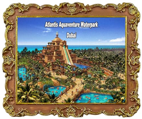 Atlantis Aquaventure Kühlschrankmagnet, Wasserpark, Dubai, Vereinigte Arabische Emirate, Souvenir, Kühlschrankmagnet, Kühlschrankdekoration, Magnete
