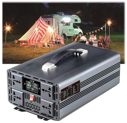 BAIYITONGDA 3000W DC 12V / 24V / 48V / 60V Pure Sine Wave Inverter Chargeur DC Entrée AC Sortie 120V / 240V Peak 6000W Basse Fréquence Solaire Convertisseur,24V to 110V