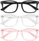 Okany Blue Light Glasses Blue Light Blocking Glasses for Women Men Computer Screen Filter Anti Headache Eyestrain Glare UV Gaming Glasses Lightweight Eyeglasses Non-Prescription 3 Pack