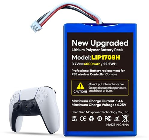 Batterie LIP1078 6000 mAh pour Manette sans Fil Sony PS5 Playstation 5 DualSense