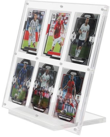 Sammelkarten-Vitrine, 6 Schlitze, vertikaler Acrylrahmen für PSA-Graded Karten, 23,9 x 21,8 cm