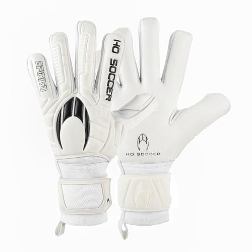 HO Soccer SPIRITO White Negative Guantes de Portero, Unisex Adulto, Blanco, 9