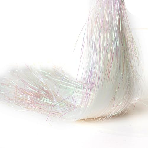 Solvica Christmas Tinsel, 3000 Tinsel Strands White Christmas Tree Decorations,50cm/19.7in Aluminum Foil Tassel Extra Long Tinsel Icicles for Christmas Decorations