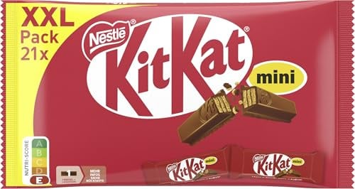 KITKAT Mini Schokoriegel XXL, 1er Pack (1 x 350g) | Mini-Schokoriegel mit knuspriger Waffel, umhüllt von zartschmelzender Milchschokolade, Have a break, have a KITKAT