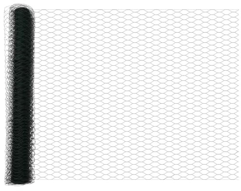 Foknhdi Hexagonzaun 10×1 m grün PVC, wetterfest, 6-Eck, Garten Terrasse Balkon, einfache Montage, robust & langlebig