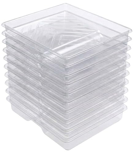 EcoSpa Paint Tray Liner Packs, Disposable PET Plastic, 9 Inch, for Quick Mess-Free Colour Changes & Easy Clean-Up (10 Liner Pack)