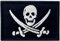 Bandera Pirata Táctico Militar Emblema Moral Aplique Broche Bordado de Gancho y Parche de Gancho y bucle de cierre, Blanco