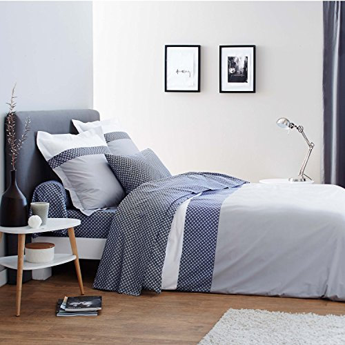 ORIGIN Claudia Housse de Couette, Bambou, Gris, 240 x 220 cm
