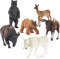 Terra 6 Waldtiere Figuren – Bären, Reh, Wolf, Elch, Bison – Realistische Tierfiguren Set, Kinder Spielzeug für Mädchen und Jungen ab 3 Jahre