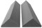 2 Bass-Trap Absorberelemente, 100cm hoch, Eckabsorber Breitbandabsorber, Akustikschaumstoff